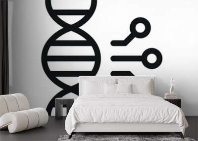 Genetic engineering isolated icon, genetic modification vector symbol with editable stroke Wall mural