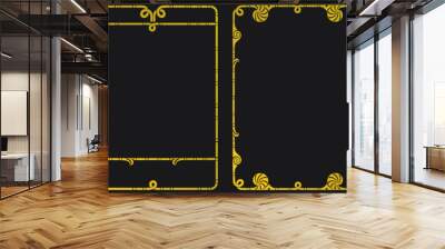 Frames with style Art Nouveau ornament vector set. Wall mural