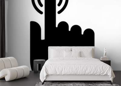 Hand touch icon Wall mural