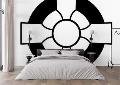 Irish cross icon Wall mural