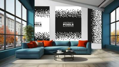 Pixel cover design background set A4 format. Wall mural