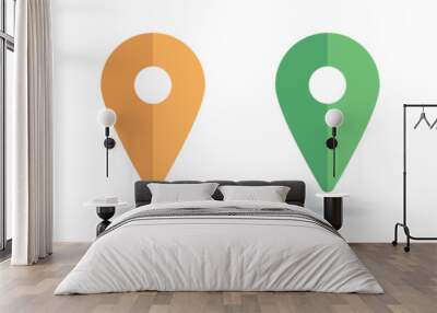 Set color maping pin location 3d vector icons Wall mural