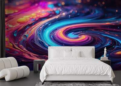 abstract background with circles Wall mural