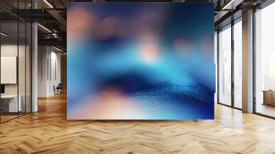 abstract blue blur background with rays Wall mural