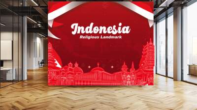 indonesian religious landmark Wall mural