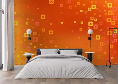 Orange autumn wallpaper for flyer, greeting card, festive, invitation, textile design. Wall mural