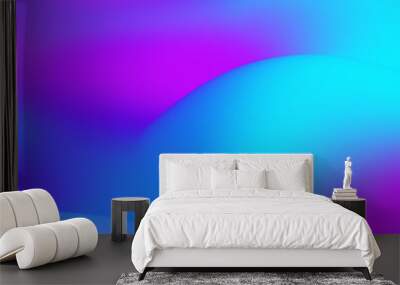 Gradient blur neon blue purple abstract background Wall mural