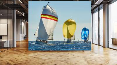 Sailing yacht race. Yachting. Sailing. Regatta Wall mural