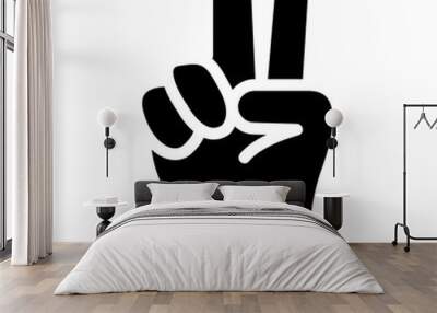 hand cartoon glyph icon Wall mural