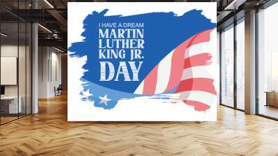 martin luther king day banner layout design, flat vector modern illustration Wall mural