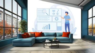 Online marketing profit and development business, Wall mural