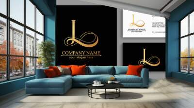 L logo or monogram. L Letters of the alphabet Initials. Beautiful logo design for company branding. Vector illustration. Wall mural