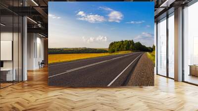 asphalt road in the summer Wall mural