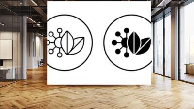 plant based protein icon. natural organic plant base protein for muscle gain or weight loss diet symbol set. loosely eco friendly superfood with nutrition source vector sign. vegan or vegetarian food  Wall mural