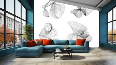 blend design elements grey set of meshes Wall mural