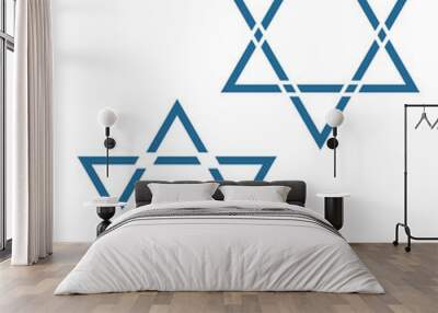 david star jewish star vector symbol design Wall mural