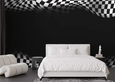 race, checkered flag background vector Wall mural