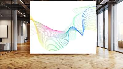 rainbow color abstract wave background template full spectrum stripes Wall mural