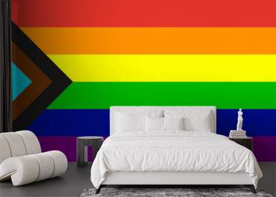 New LGBTQ+ Rights Pride Flag. Vector illustration Wall mural