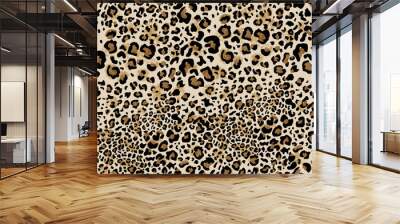 Seamless leopard design pattern, animal print. Wall mural