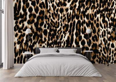 Seamless leopard pattern, animal print. Wall mural