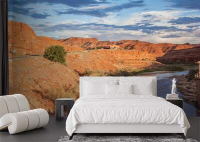 San Juan River running through Mexican Hat Town, Utah,  USA Wall mural