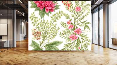 floral pattern vegetation Wall mural