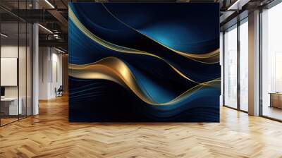 realistic luxury backgroundBlue Golden Graphics Background Celebration. Entertainment Light Template Nomination Luxury Premium Corporate Abstract Design Template. 
 Wall mural