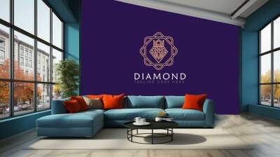 diamond king logo vector suitable for jewelry company Wall mural