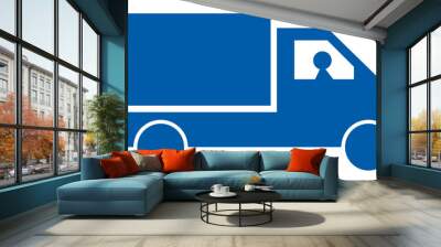 camion livraison bleu Wall mural