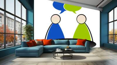 conversation - entretien d'embauche Wall mural