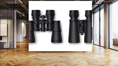 Travel binoculars vector set design. Telescope collection for traveler adventure watching from distance view. Vector Illustration. Wall mural