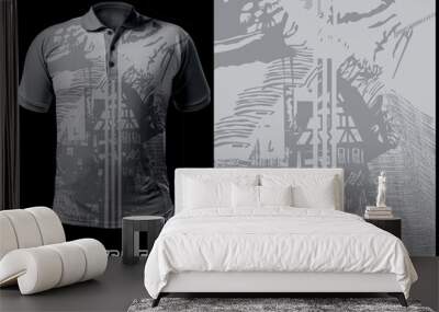 jersey design, jersey texture, sports wear, jersey design for Sublimation print Wall mural