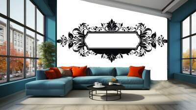 Retro vintage ribbon with ornament Wall mural