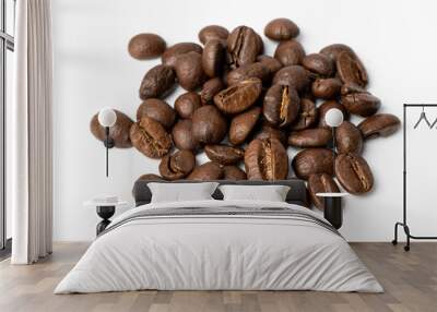 Coffee beans isolated on white background. Wall mural