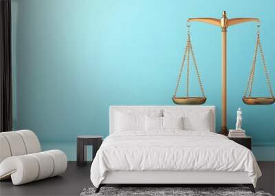 Golden scales balancing various strategic options Wall mural