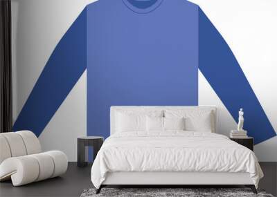 blue t shirt Wall mural