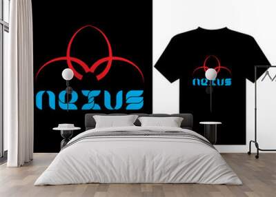 NEXUS Letter with Creative Design Shape for t-Shirt,N E X U S,monogram design with nexus Wall mural