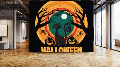 halloween t shirt design Wall mural