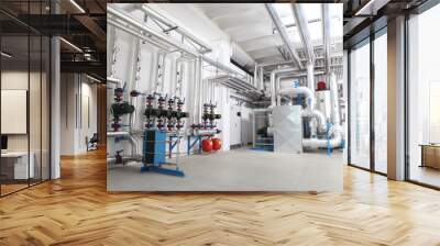 central heating and cooling system control in a boiler room Wall mural