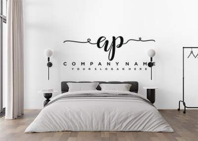 AP initial letter elegant handwriting logo collection Wall mural