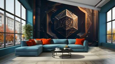 Geometry of Fate. Generative AI Wall mural