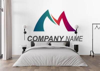 simple letter m logo template Wall mural