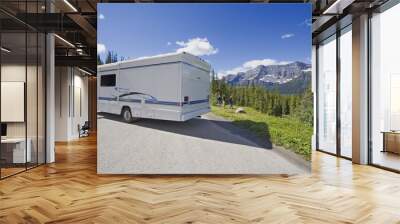 motorhome side view and wide angle Wall mural