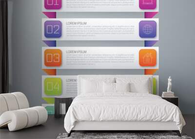 colorful vector design for workflow layout Wall mural