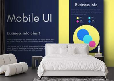 Mobile application interface. Ui design, vector illustration Wall mural