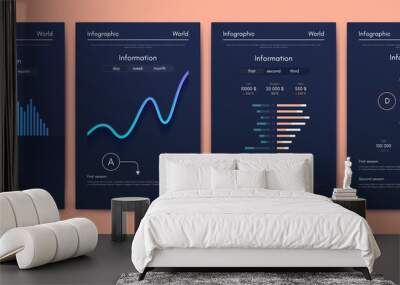 Modern infographic vector concept. Business graphics brochures. Wall mural