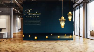 Ramadan Kareem banner background design illustration Wall mural