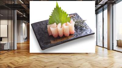 Japanese food sliced fish sashimi dinner meal isolated on white background Wall mural