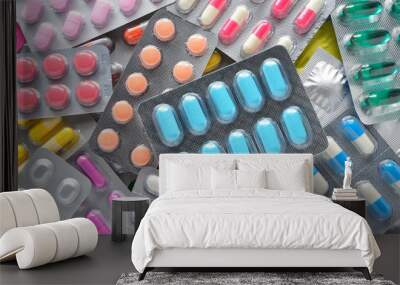 pile of many different pills Wall mural